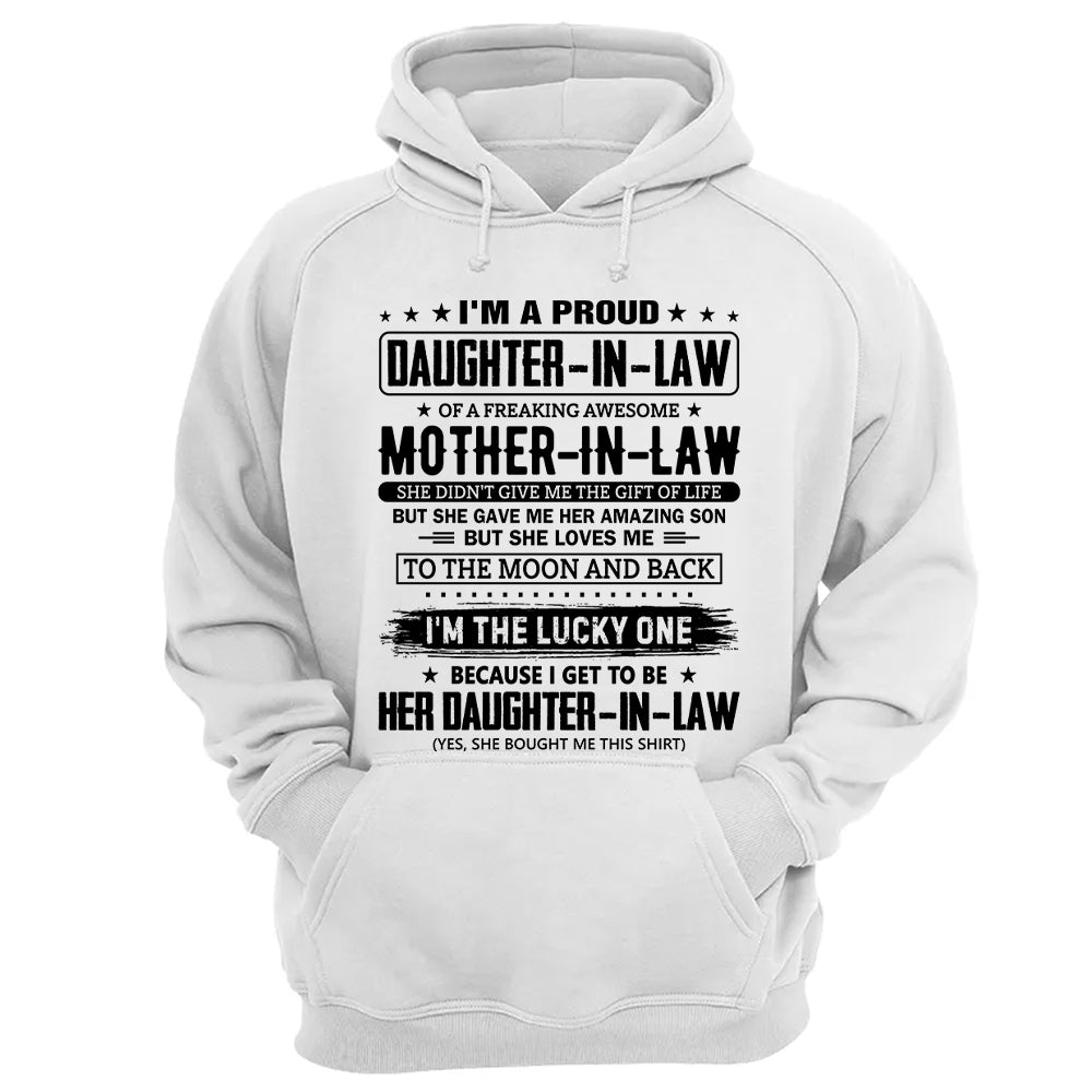 I'm A Proud Daughter-In-Law Of A Freaking Awesome Mother-In-Law Shirt Perfect Gift For Daughter-In-Law