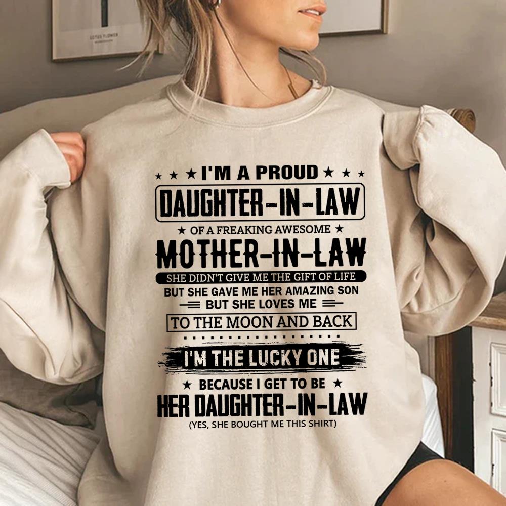 I'm A Proud Daughter-In-Law Of A Freaking Awesome Mother-In-Law Shirt Perfect Gift For Daughter-In-Law