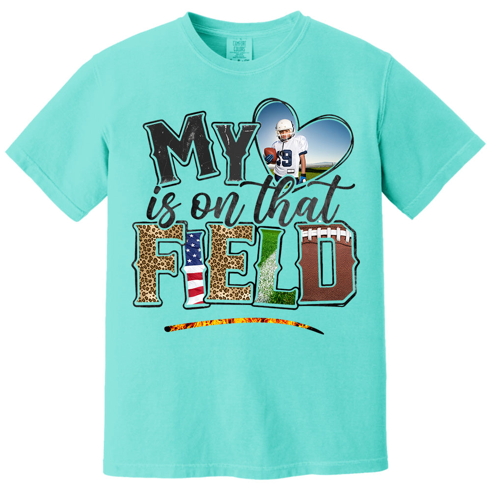 My Love Is on that Field Personalized Shirt For Football Mom Pt99