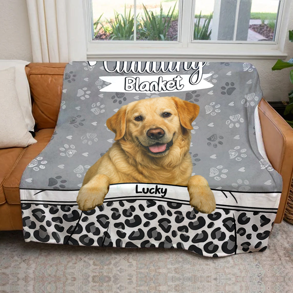This Is My Dog Cuddling Blanket - Personalized Fleece Blanket - Gift For Pet Lover T1807