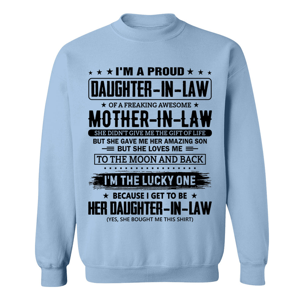I'm A Proud Daughter-In-Law Of A Freaking Awesome Mother-In-Law Shirt Perfect Gift For Daughter-In-Law