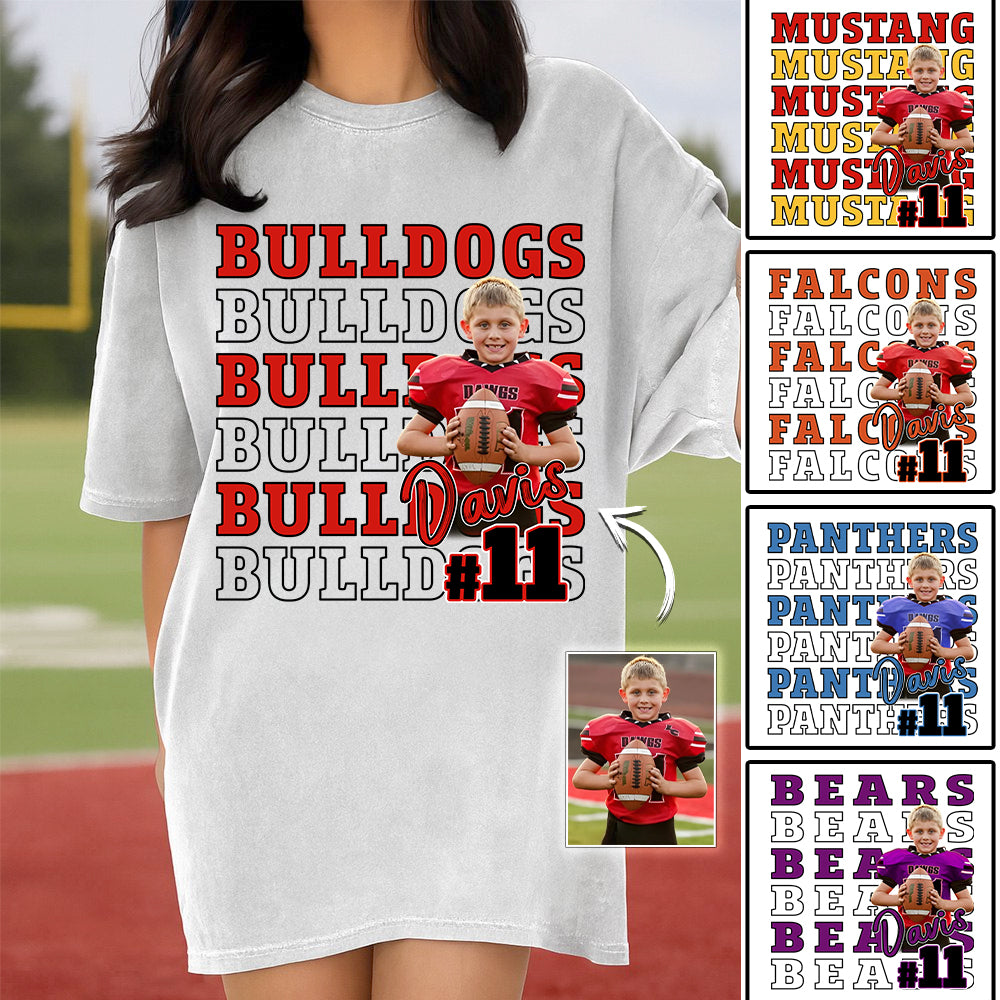 Custom Game Day Football Personalized Shirt Custom Photo Football Shirt Tu24  Hv01