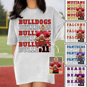 Custom Game Day Football Personalized Shirt Custom Photo Football Shirt Tu24  Hv01