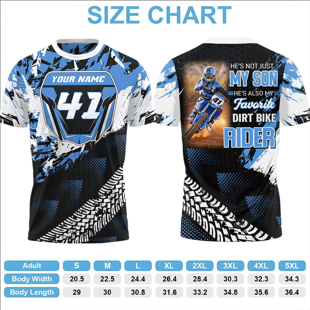 He Is Not Just My Son He Is Also My Favorite Dirt Bike Rider Shirt - Gift For Motocross Mom Dad Family A2110 Pt99