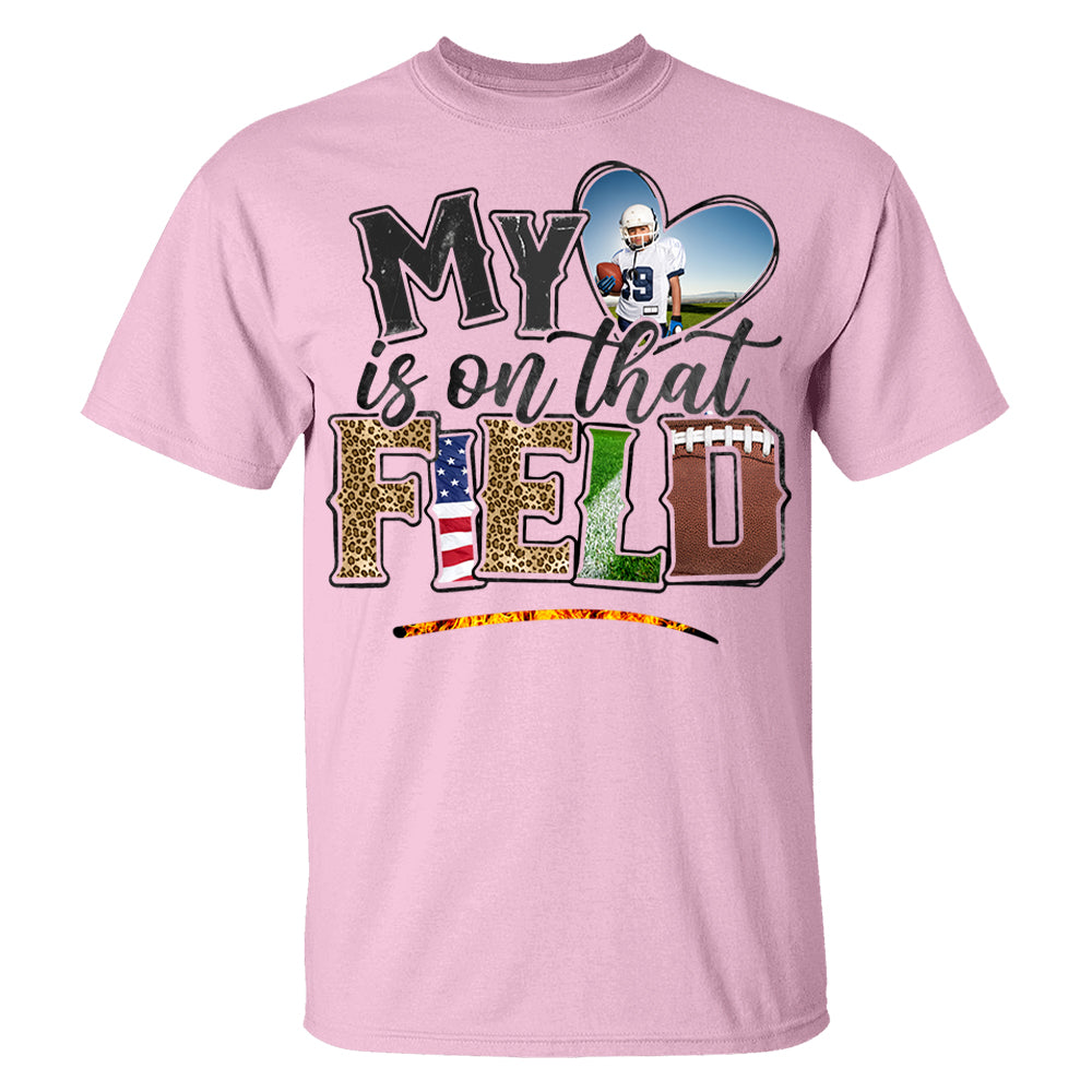 My Love Is on that Field Personalized Shirt For Football Mom Pt99