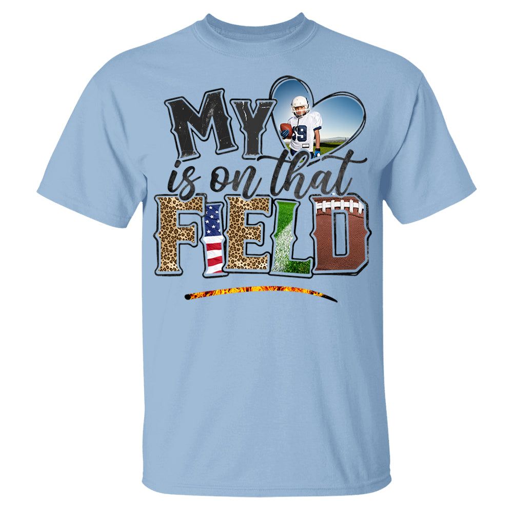 My Love Is on that Field Personalized Shirt For Football Mom Pt99