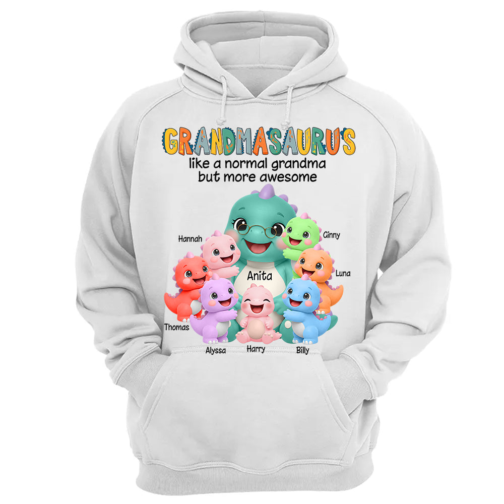 Grandmasaurus And Grandkids, Custom Shirt Gift For Grandma, Gift for Grandma Tshirt Sweatshirt MI209 Li29