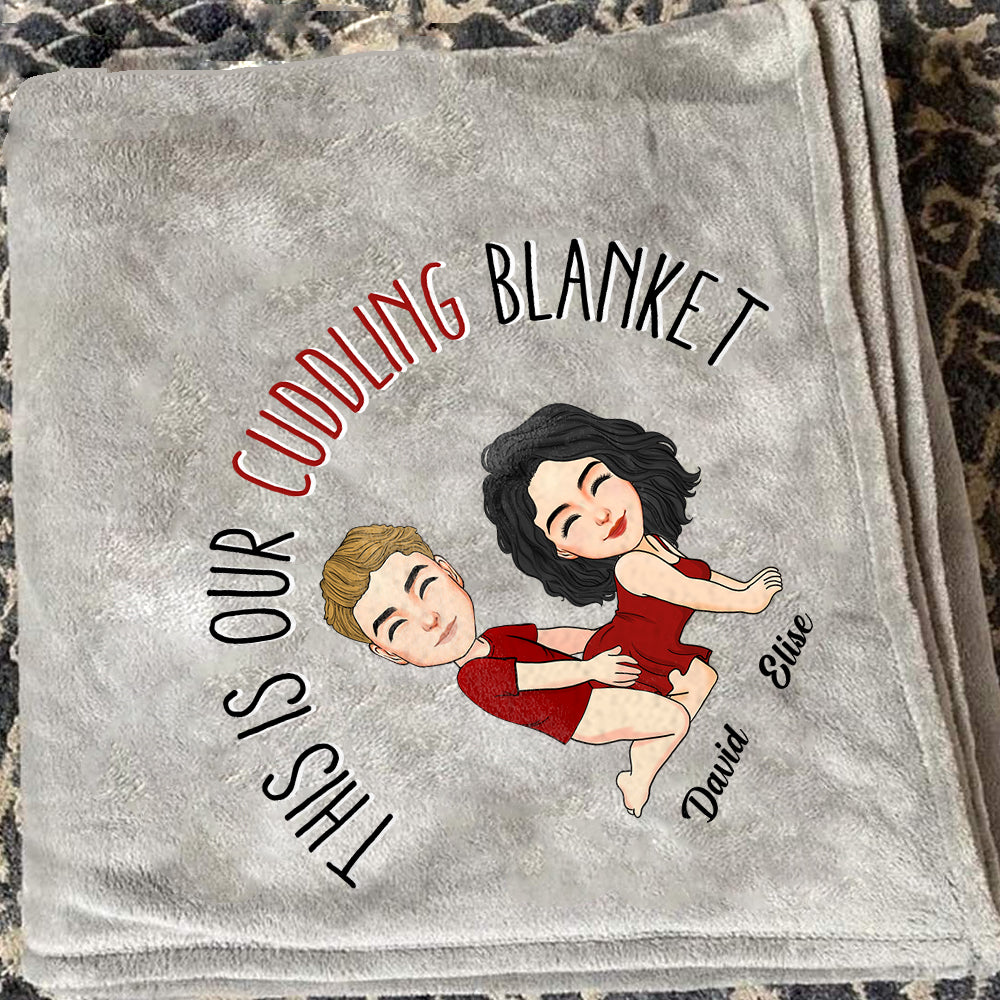 Our Snuggle Blanket - Gift For Couples, Anniversary, Birthday Gift - Personalized Custom Fleece Blanket Nh00