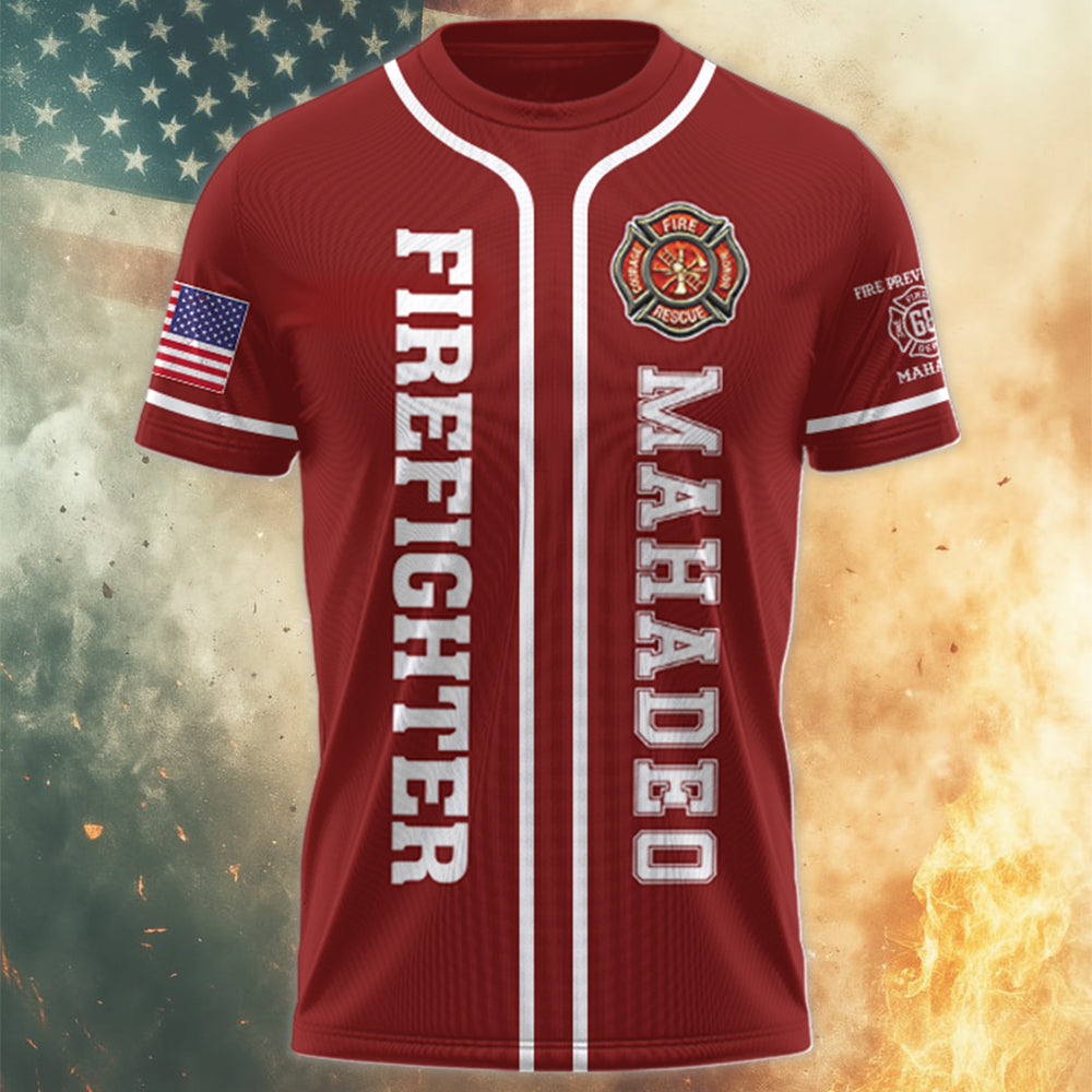 I Can't Go To Hell The Devil Still Has A Restraining Order Against Me, Personalized All Over Print Shirt For Firefighter T1807 Hv01