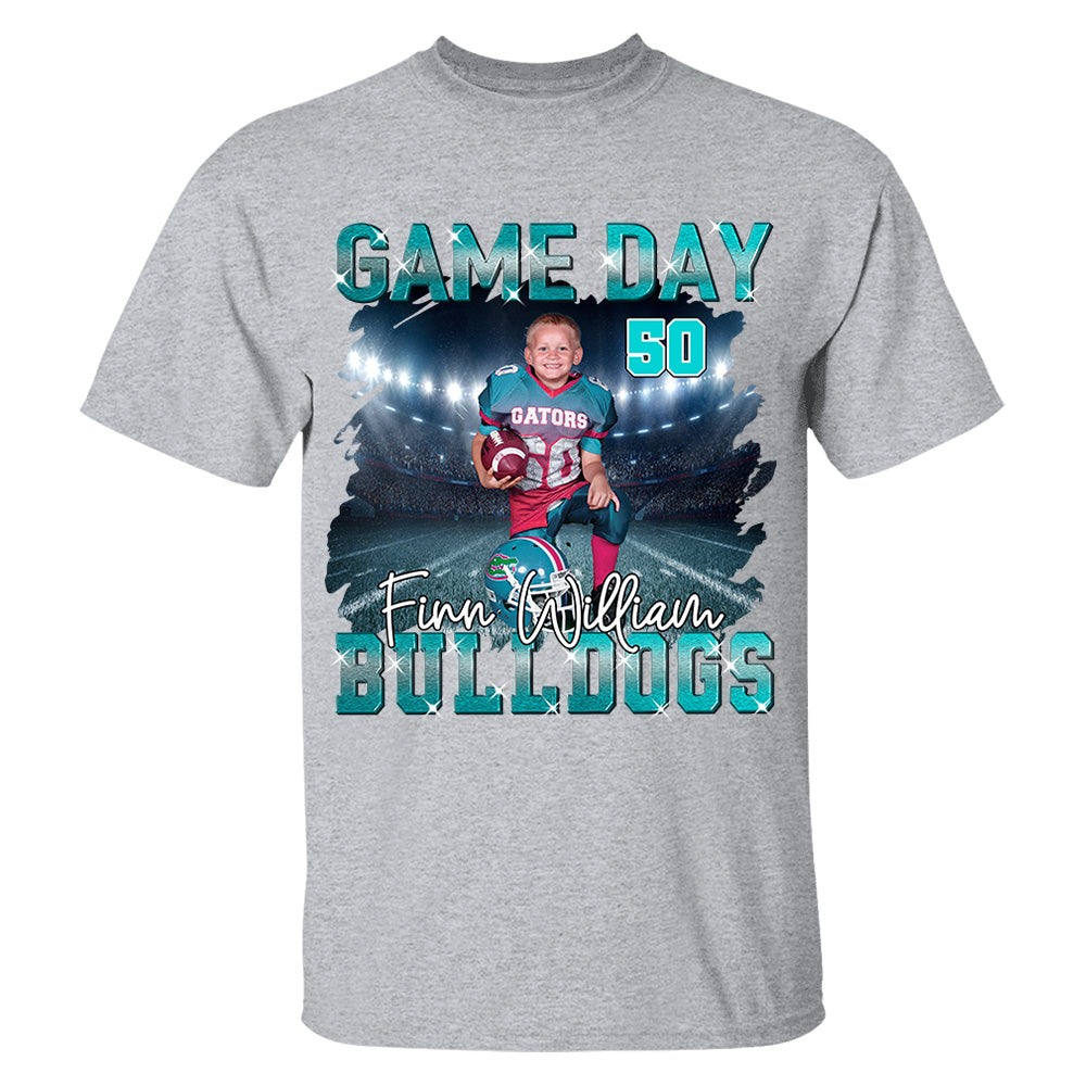 Custom Photo Football Game Day Personalized Shirt Custom Team Name Nh00