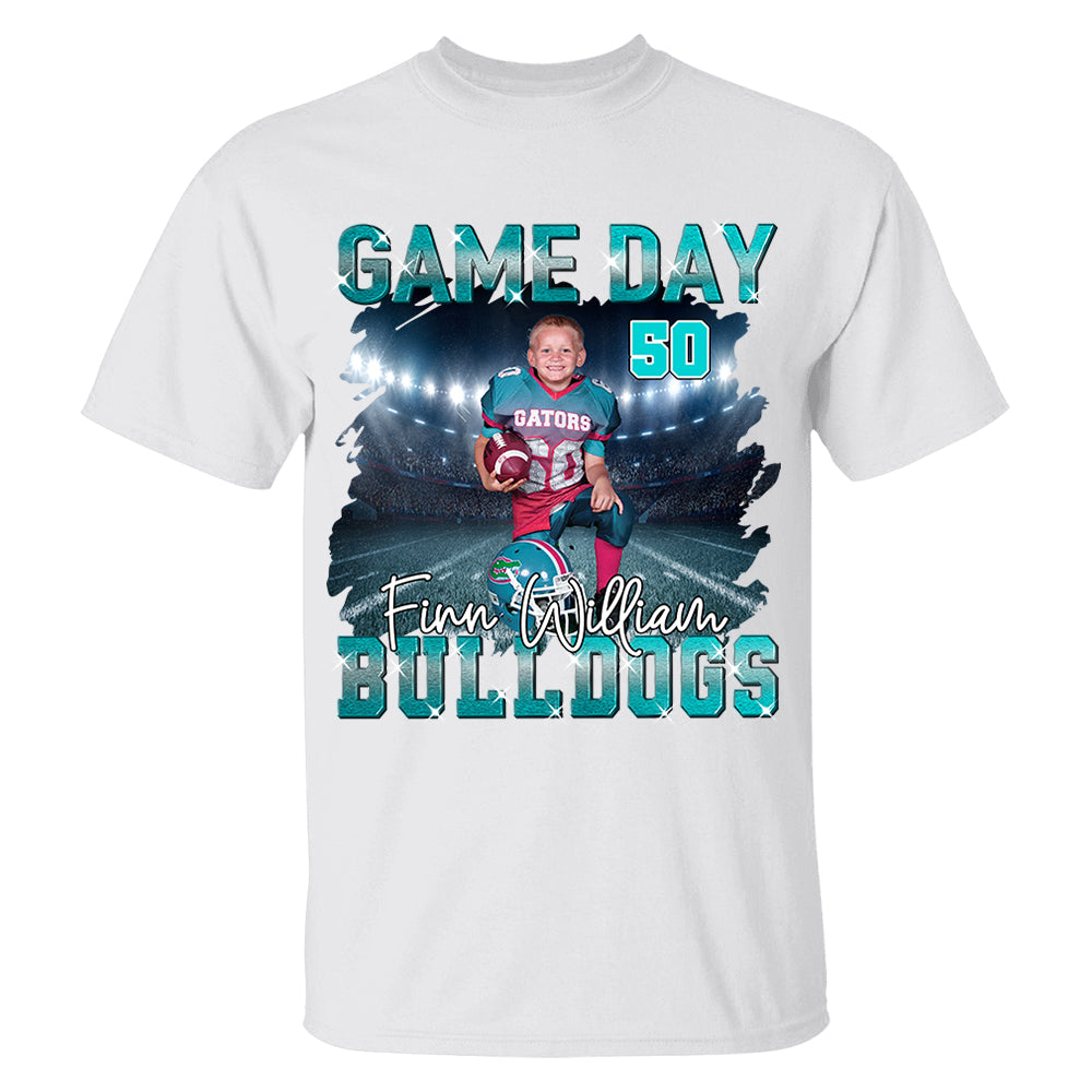 Custom Photo Football Game Day Personalized Shirt Custom Team Name Nh00