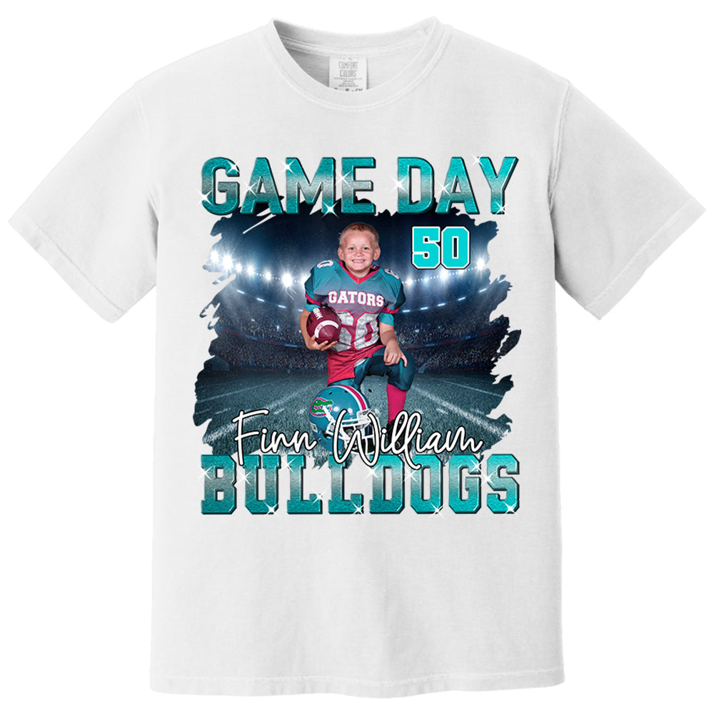 Custom Photo Football Game Day Personalized Shirt Custom Team Name Nh00
