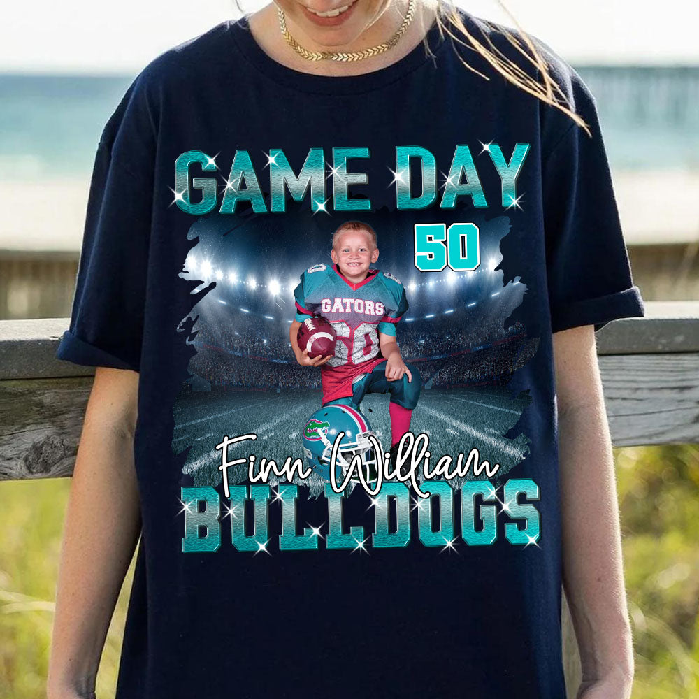 Custom Photo Football Game Day Personalized Shirt Custom Team Name Nh00