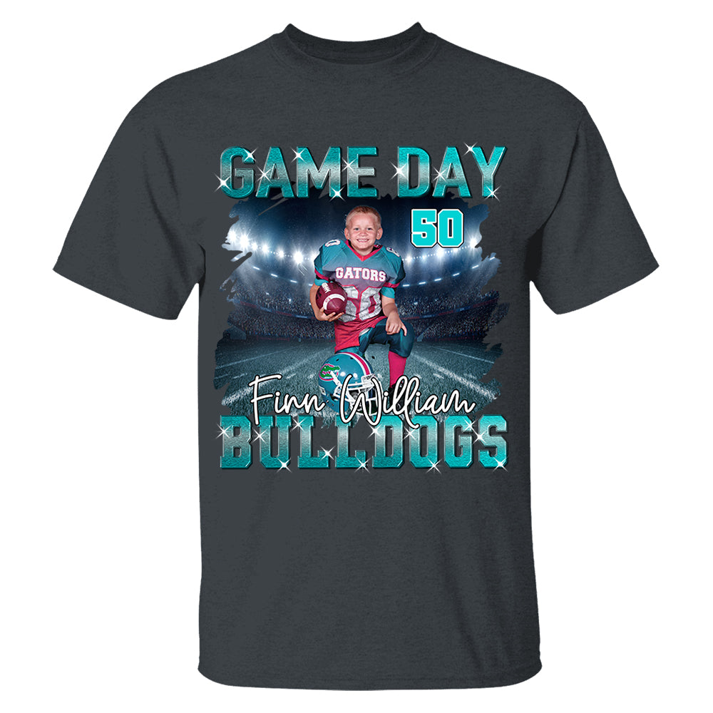 Custom Photo Football Game Day Personalized Shirt Custom Team Name Nh00