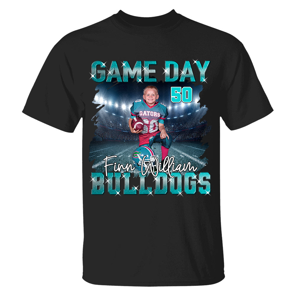 Custom Photo Football Game Day Personalized Shirt Custom Team Name Nh00