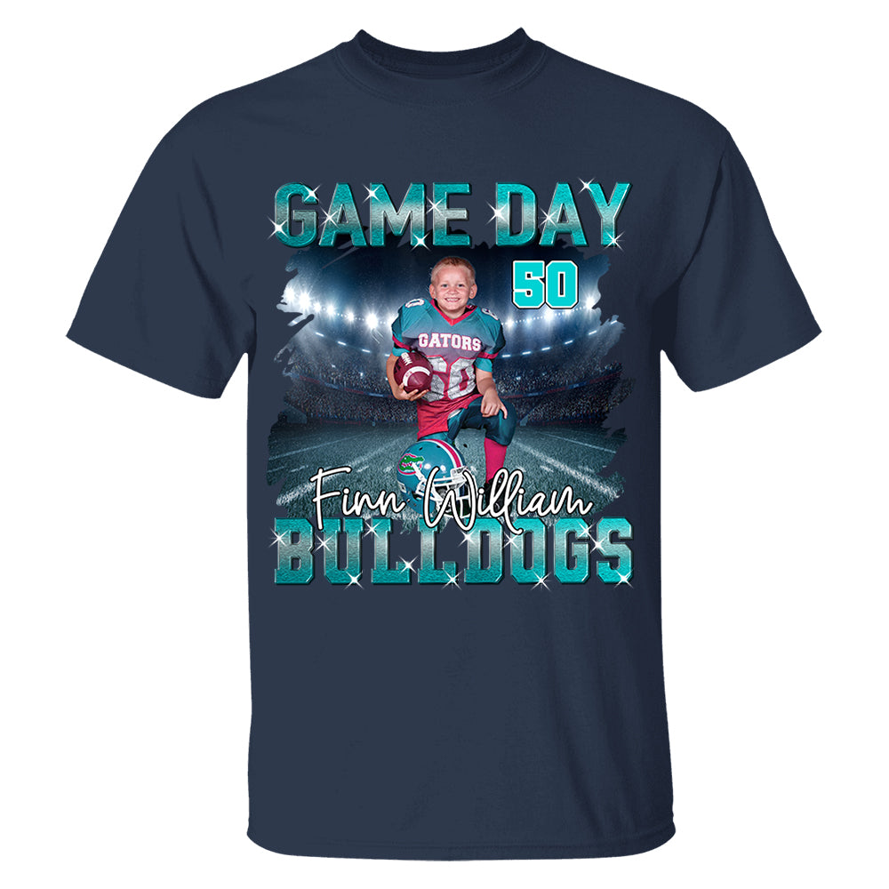 Custom Photo Football Game Day Personalized Shirt Custom Team Name Nh00