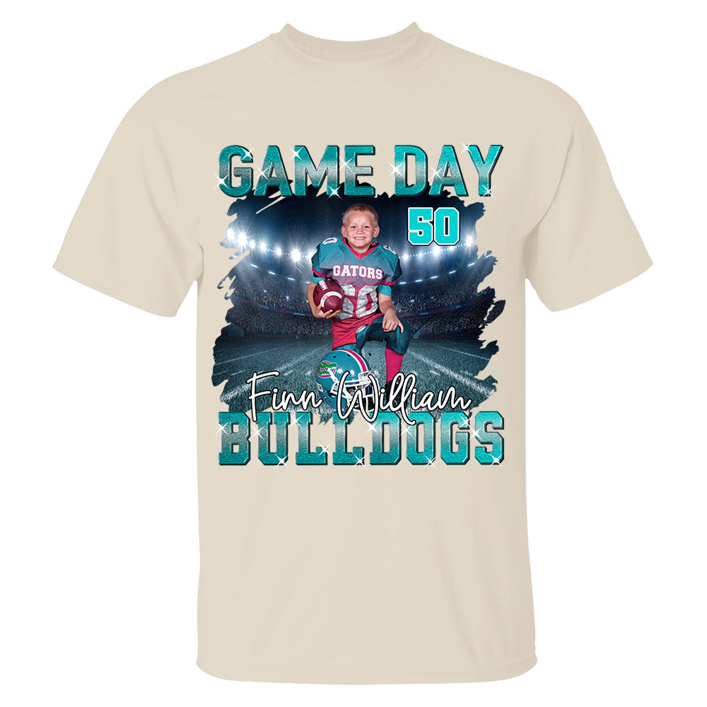 Custom Photo Football Game Day Personalized Shirt Custom Team Name Nh00