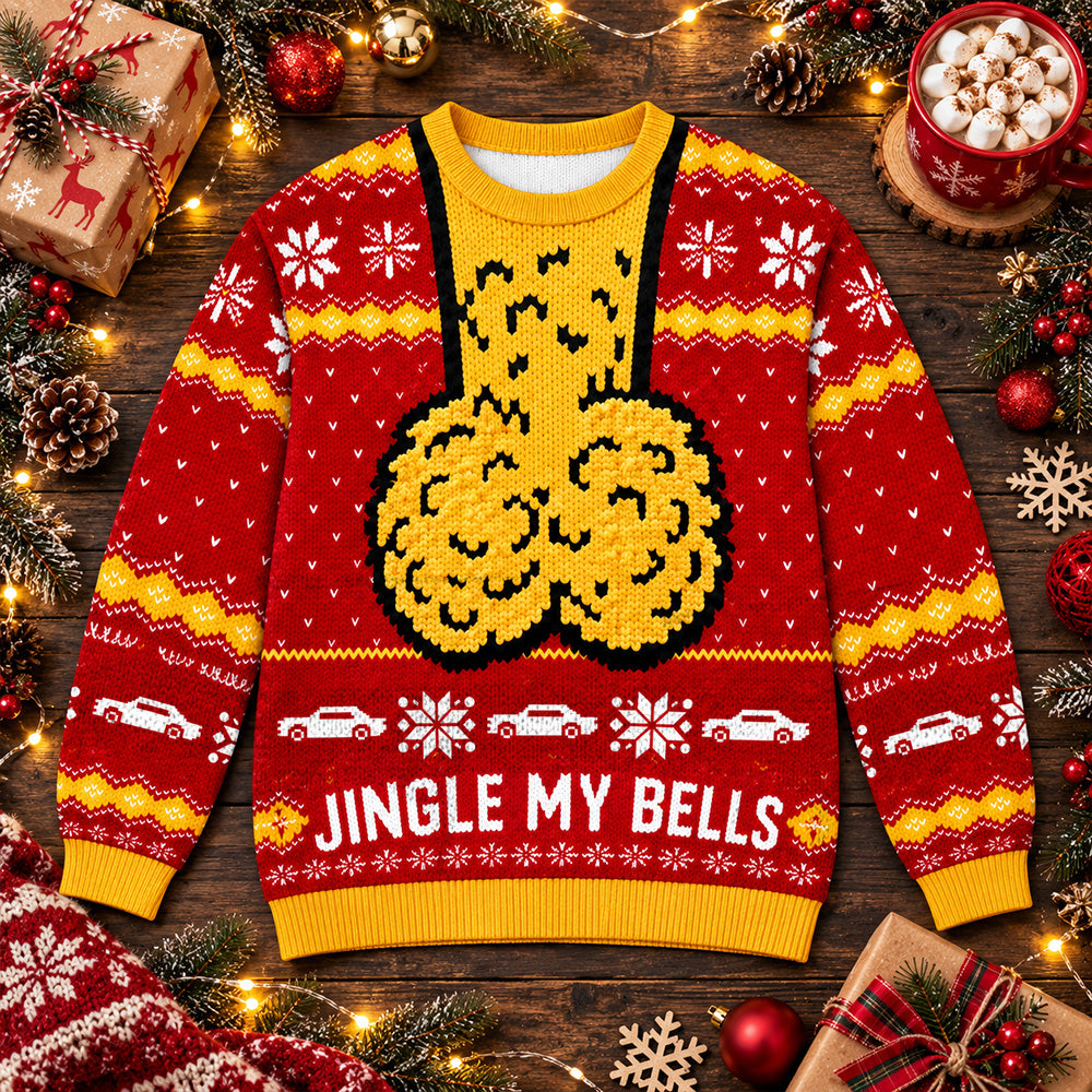 Jingle My Bells - This How I Roll -  Custom Photo Ugly Sweater - Gift for Car Lovers A2110 T24