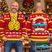Jingle My Bells - This How I Roll -  Custom Photo Ugly Sweater - Gift for Car Lovers A2110 T24
