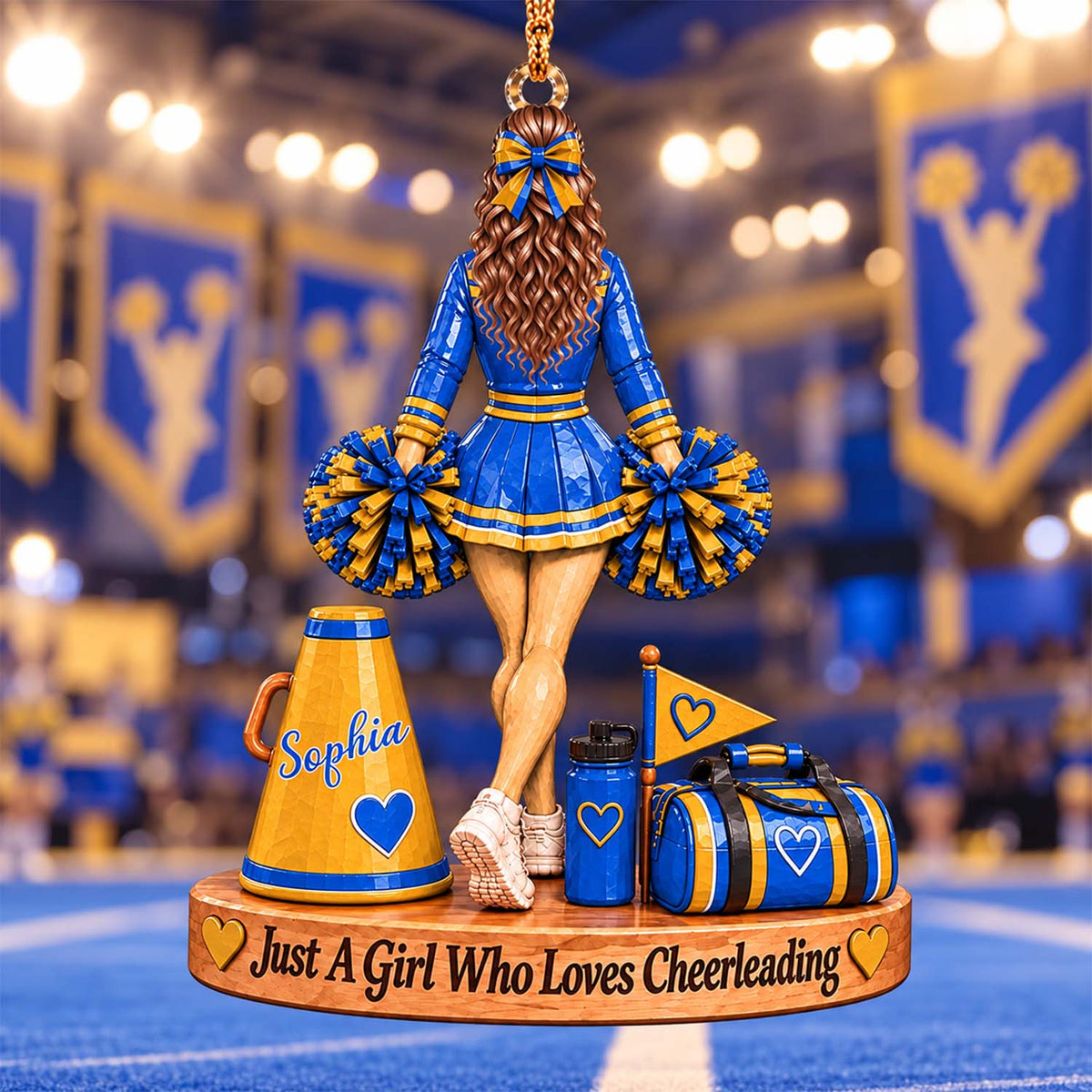Custom Cheerleader Acrylic Ornament, Senior Night Cheer Girl, Cheer Coach Gift L0411 Pt99