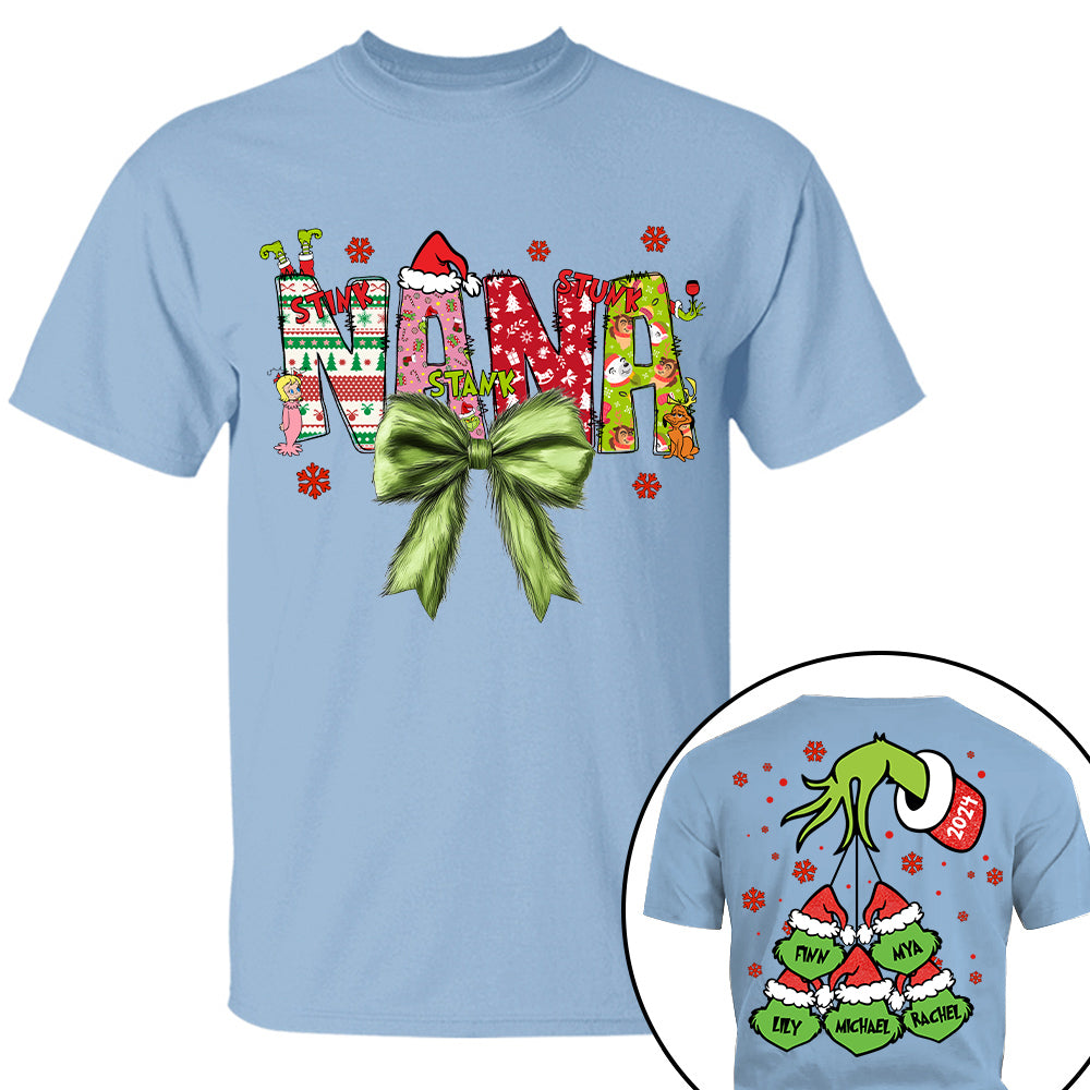 Personalized Nana Coquette Shirt - Custom Nickname For Grandma Mimi Nana And Kid Names NA04 Tu20