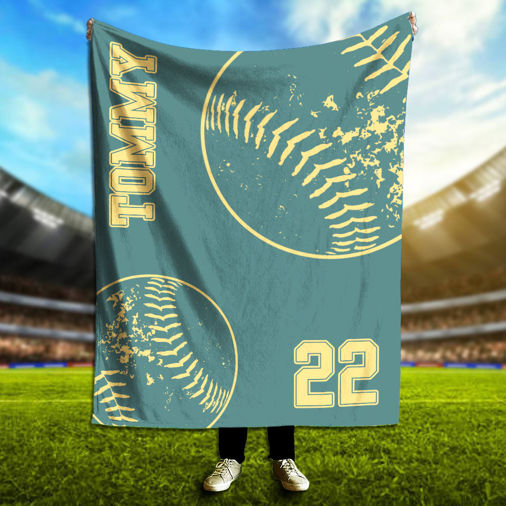 Personalized Sports Team Blanket, Sports Blanket, Team Sport Gift 