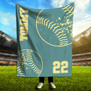 Personalized Sports Team Blanket, Sports Blanket, Team Sport Gift 
