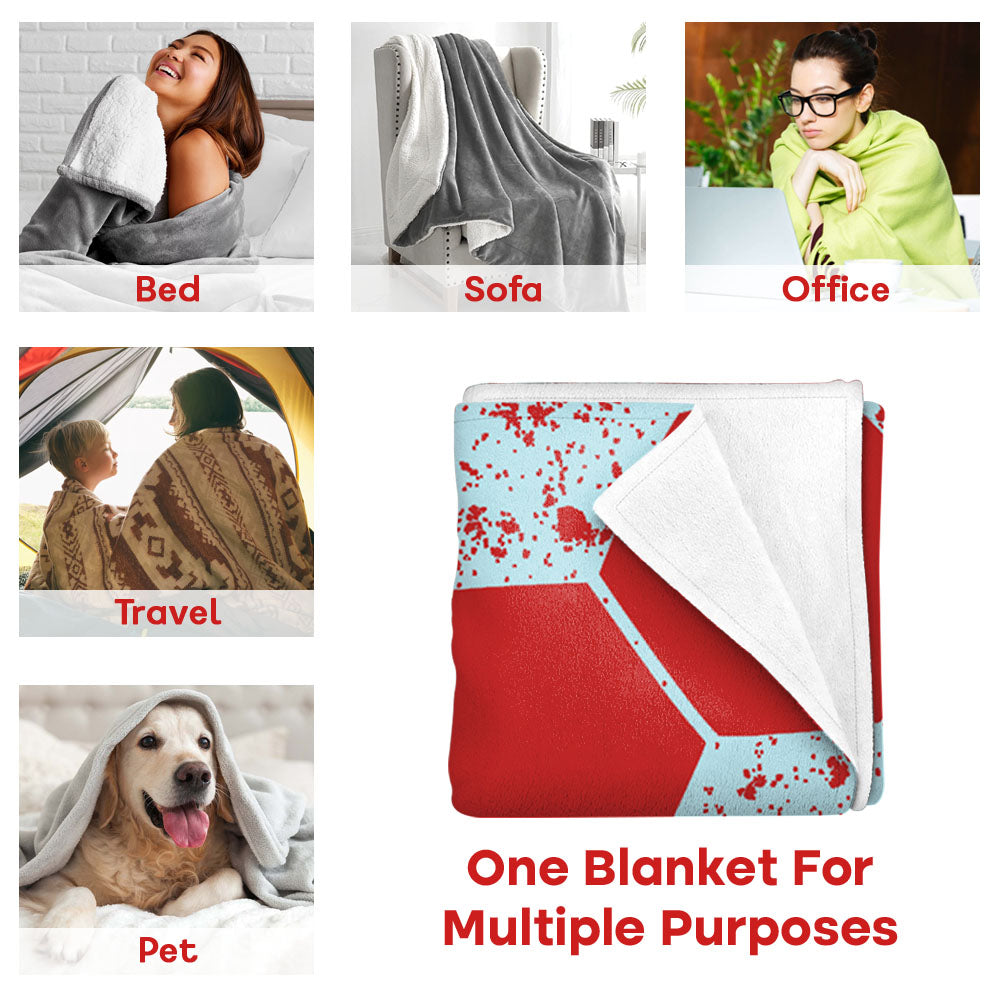 Personalized Sports Team Blanket, Sports Blanket, Team Sport Gift 