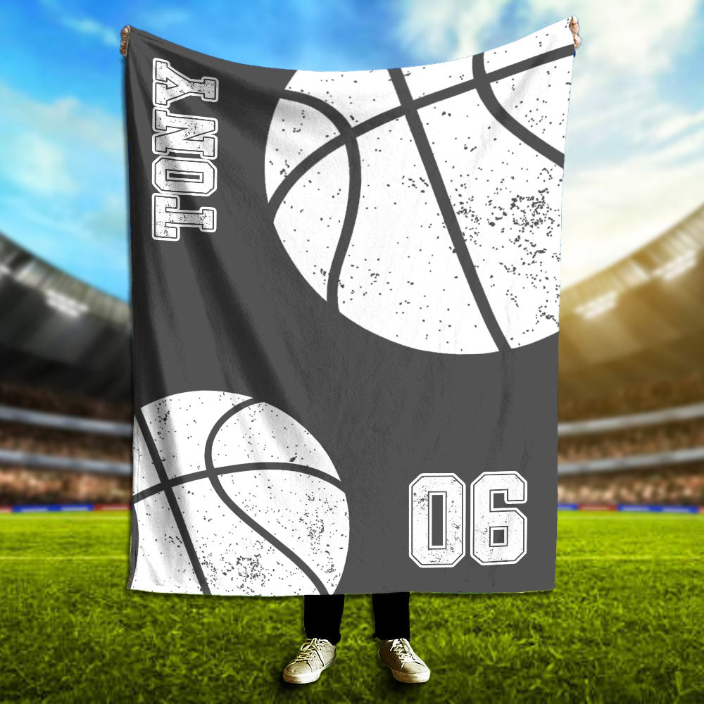 Personalized Sports Team Blanket, Sports Blanket, Team Sport Gift 