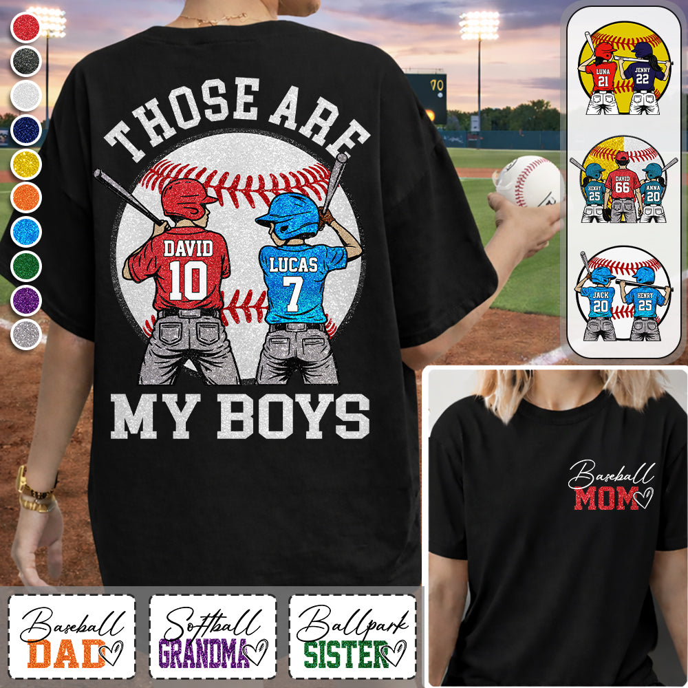 Personalized Baseball Mom Softball Ballpark Mom Shirt Those Are My Kids Shirt Gift For Sport Family T1807 Hv01