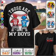 Personalized Baseball Mom Softball Ballpark Mom Shirt Those Are My Kids Shirt Gift For Sport Family T1807 Hv01