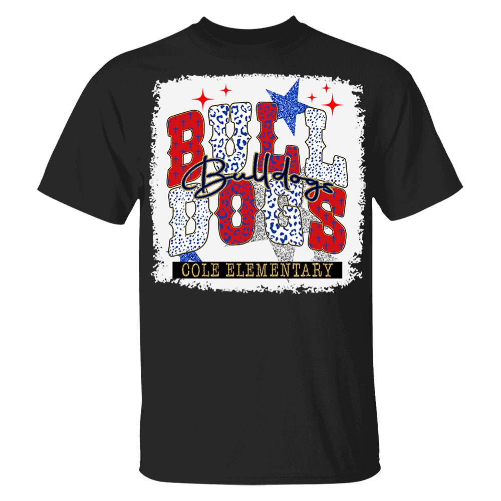 Personalized Gameday Shirt -  Custom Mascot Leopard Pattern - T-Shirt For Teacher NA04 DNG11