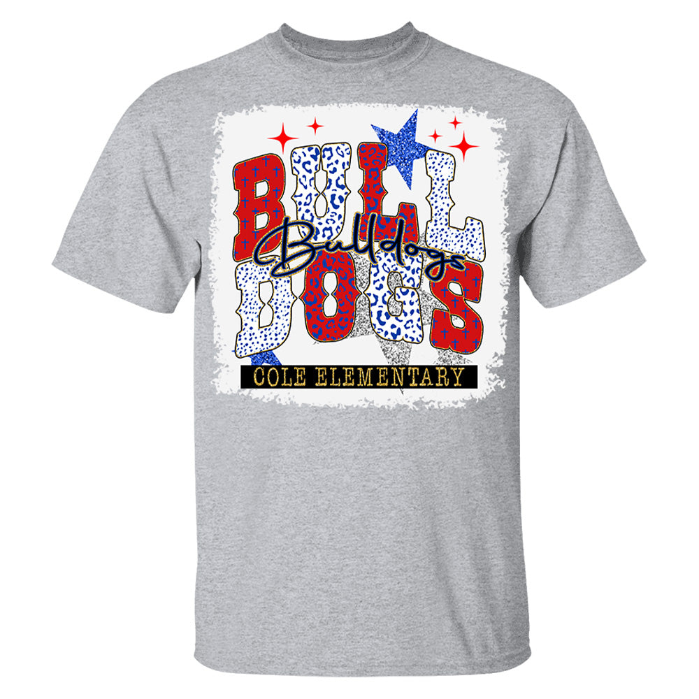 Personalized Gameday Shirt -  Custom Mascot Leopard Pattern - T-Shirt For Teacher NA04 DNG11
