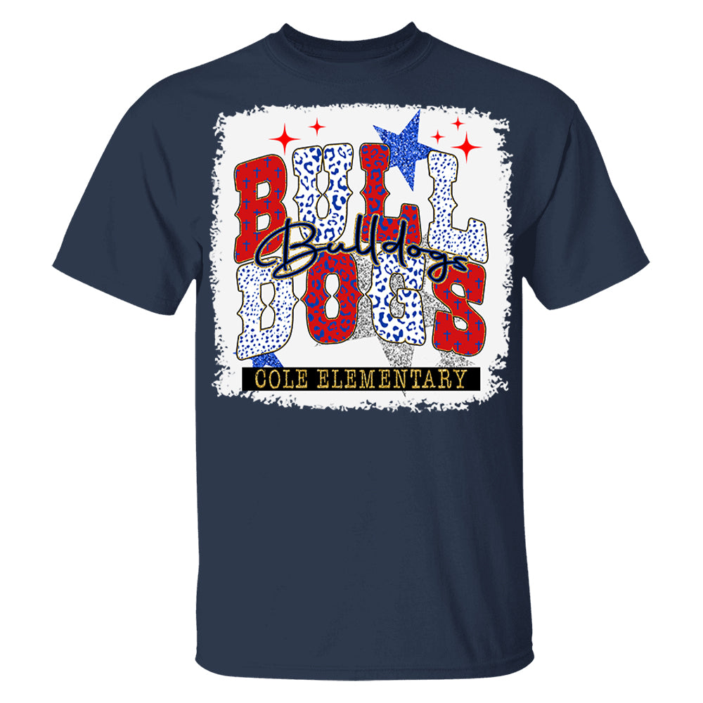 Personalized Gameday Shirt -  Custom Mascot Leopard Pattern - T-Shirt For Teacher NA04 DNG11