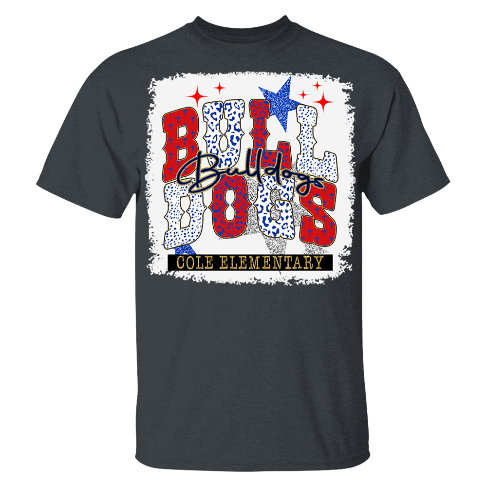 Personalized Gameday Shirt -  Custom Mascot Leopard Pattern - T-Shirt For Teacher NA04 DNG11