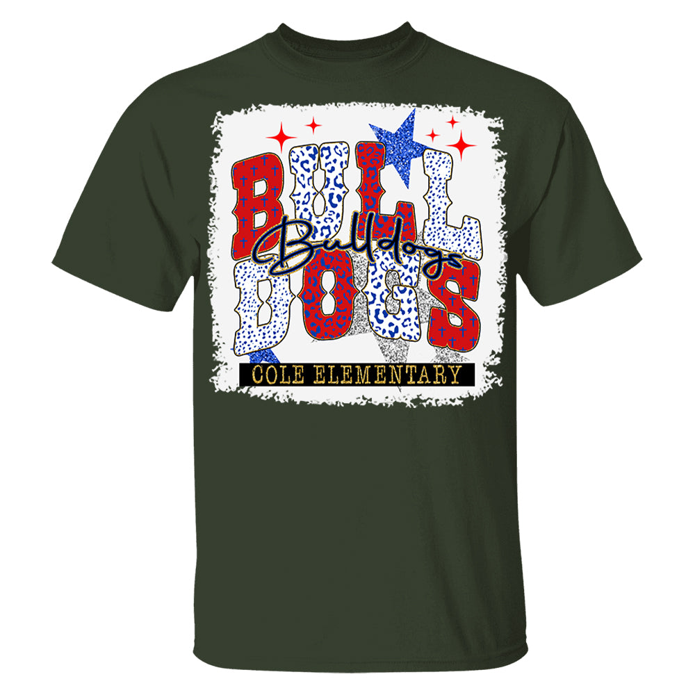 Personalized Gameday Shirt -  Custom Mascot Leopard Pattern - T-Shirt For Teacher NA04 DNG11