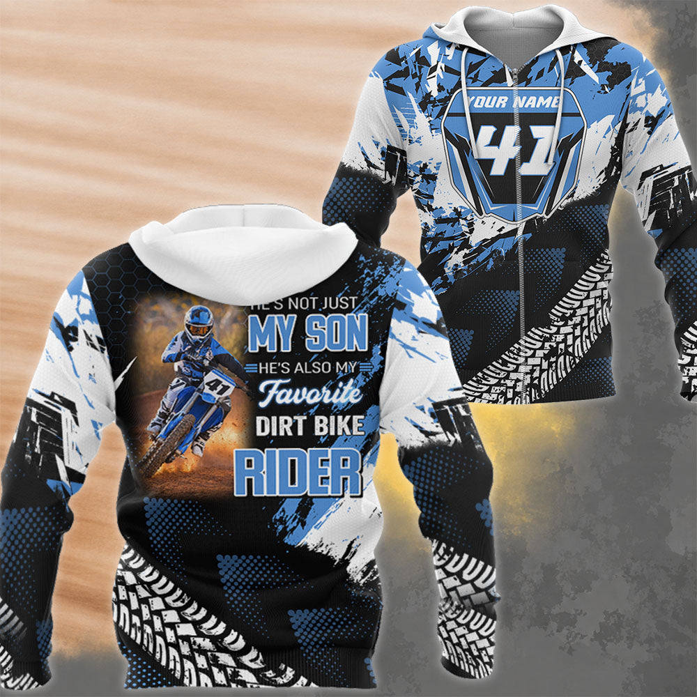 He Is Not Just My Son He Is Also My Favorite Dirt Bike Rider Shirt - Gift For Motocross Mom Dad Family A2110 Pt99