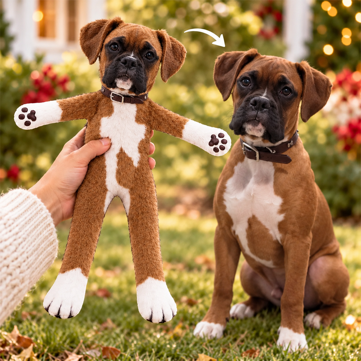 Personalized Boxer Photo Pet Squishy Toy Poseable Plush Doll, Funny Gift For Dog Mom, Dad, Pet Lover T1807 T24 TL06