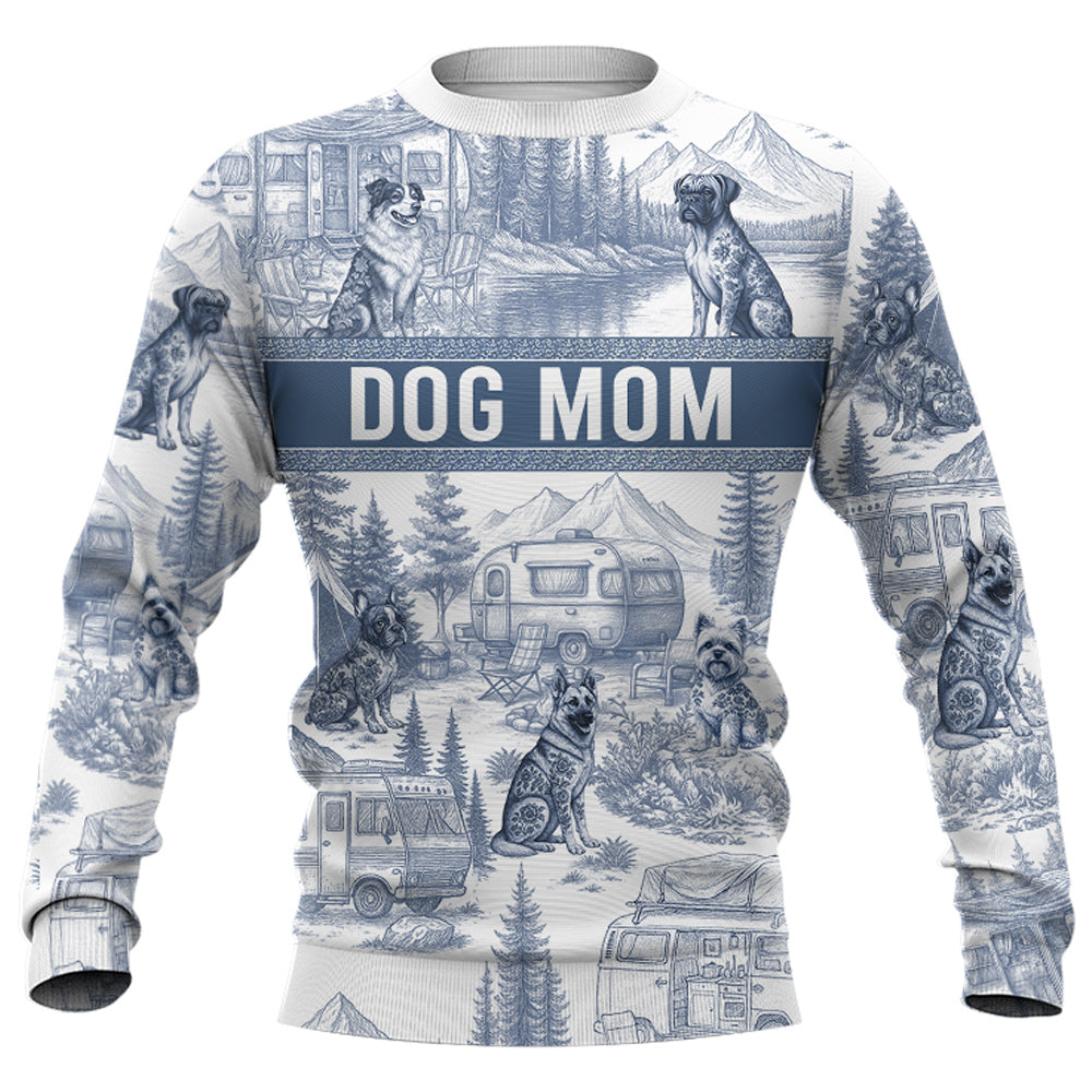 Custom Camping Dog Lovers Toile De Jouy Style, Personalized All Over Print Shirt T1807 Do99