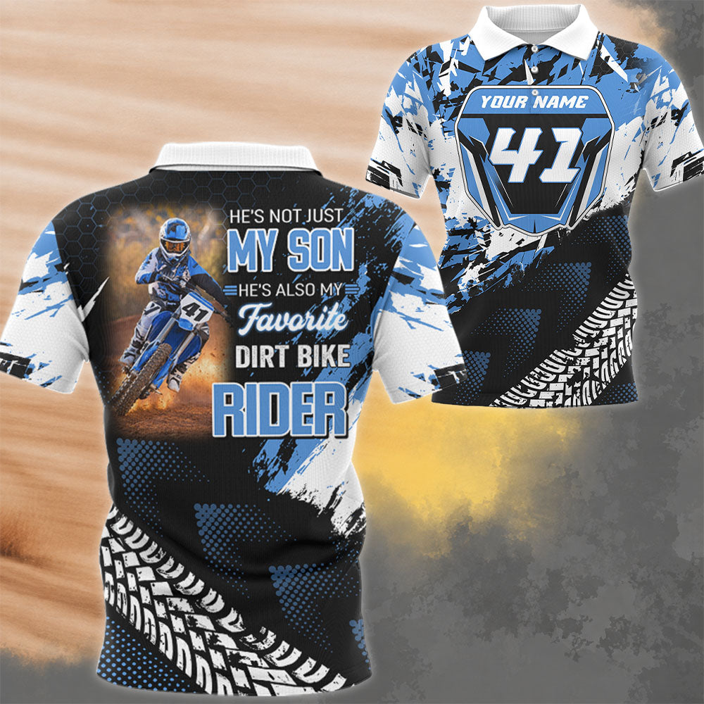He Is Not Just My Son He Is Also My Favorite Dirt Bike Rider Shirt - Gift For Motocross Mom Dad Family A2110 Pt99