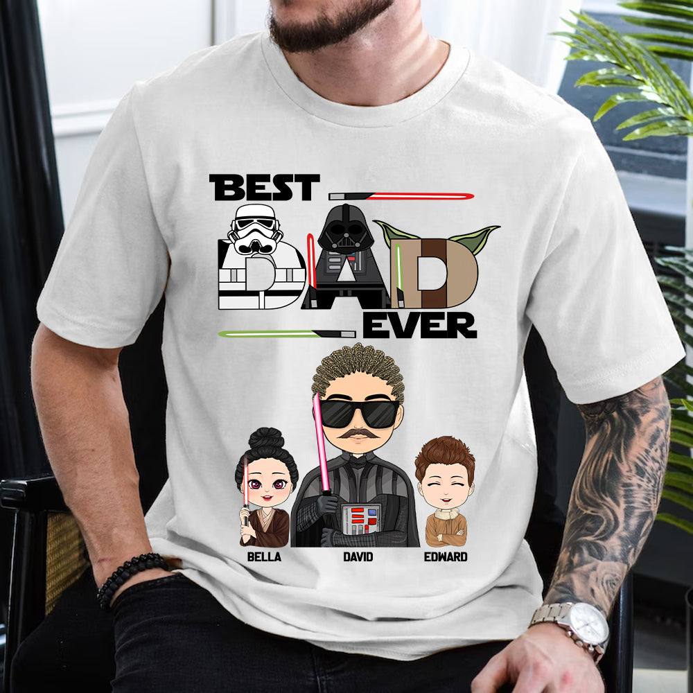 Personalized Best Dad Ever Shirt Gift For Dad - Custom Father's Day Gift vr3