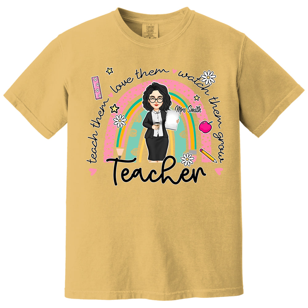Teacher Love Inspire - Back To School Personalized Shirt - Custom Job Titles NA04 Dng11