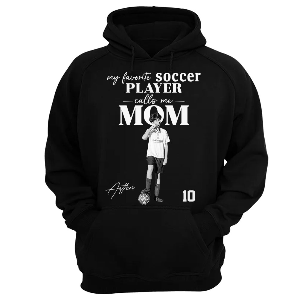 Personalized My Favorite Soccer Player Calls me Mom Washed Tee Retro Bootleg Shirt For Soccer Players T24