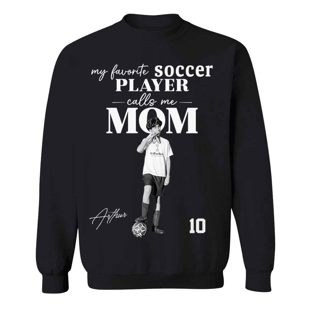 Personalized My Favorite Soccer Player Calls me Mom Washed Tee Retro Bootleg Shirt For Soccer Players T24