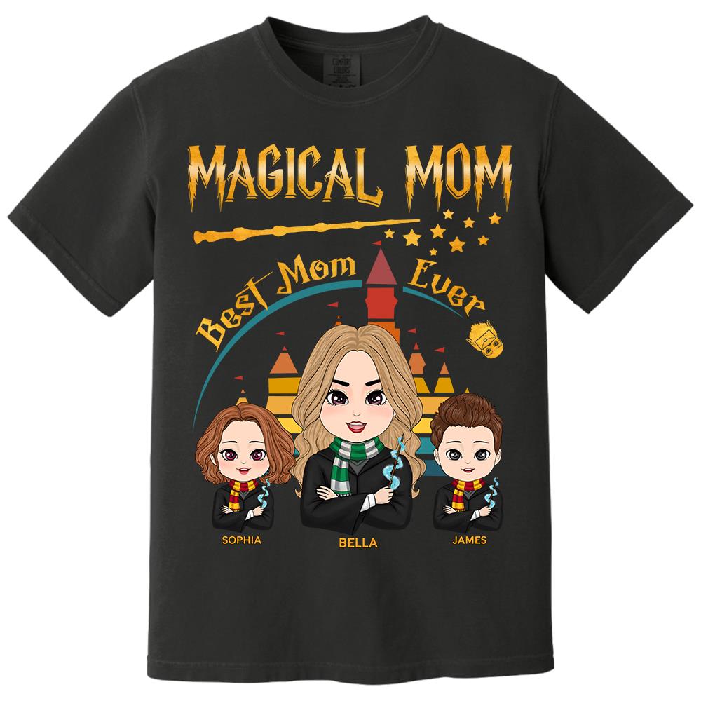 Personalized Wizard Mom Shirt Magical Potter Mom Outfit, Best Mom Ever, Fantastic Mom Gift L0411 Hv01