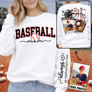 Baseball Mom - Custom Photo Baseball Shirt - Baseball Mom, Dad, Family Shirt T1807