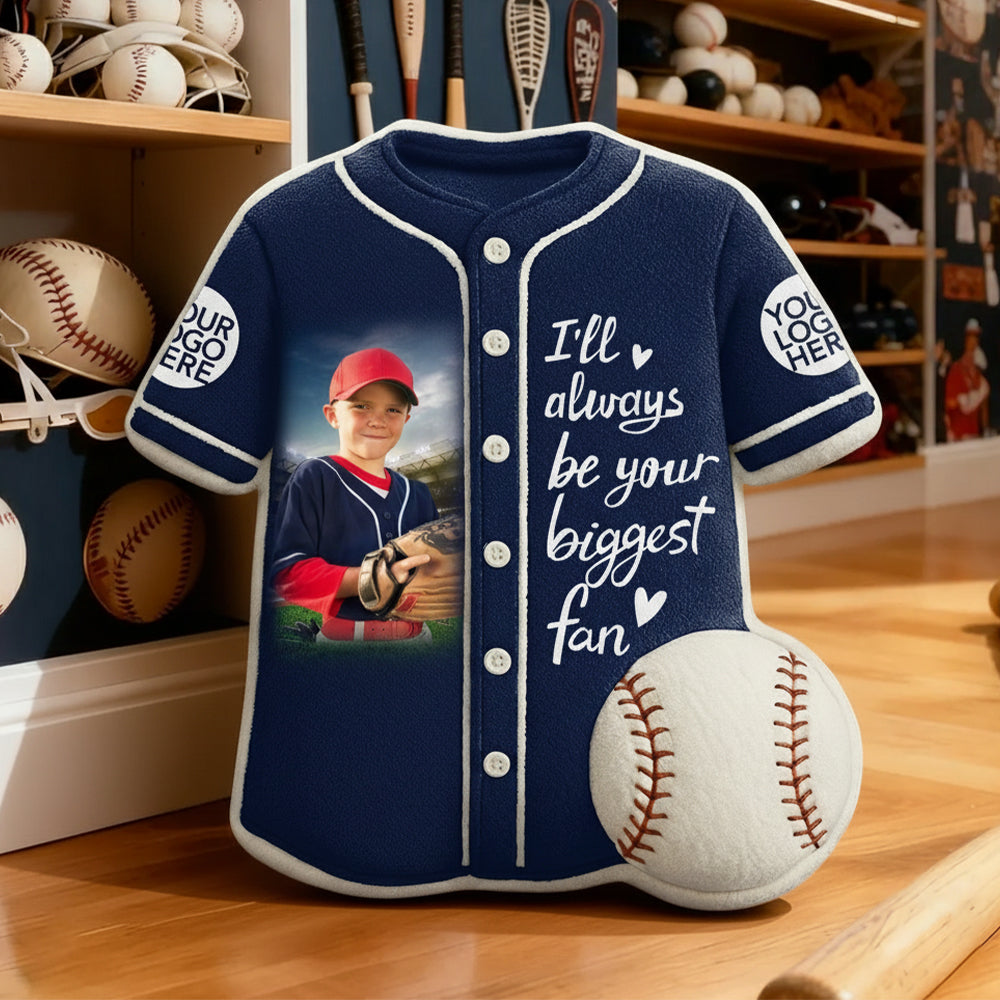 Custom Photo Baseball Game Day Ugly Plush Pillow Gift For Baseball Lovers - Personalized Gift For Baseball Player Hv01