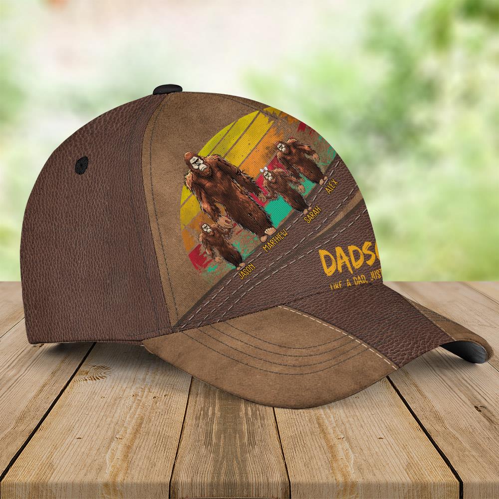 Dadsquatch, Like A Dad, Just Way More Squatchy - Custom Classic Cap For Dad, Father's Day Gift