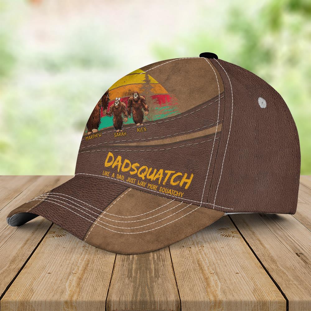 Dadsquatch, Like A Dad, Just Way More Squatchy - Custom Classic Cap For Dad, Father's Day Gift