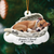 Custom Photo Dog Ornament Sleeping Pet Within Angel Wings - Personalized Acrylic Ornament